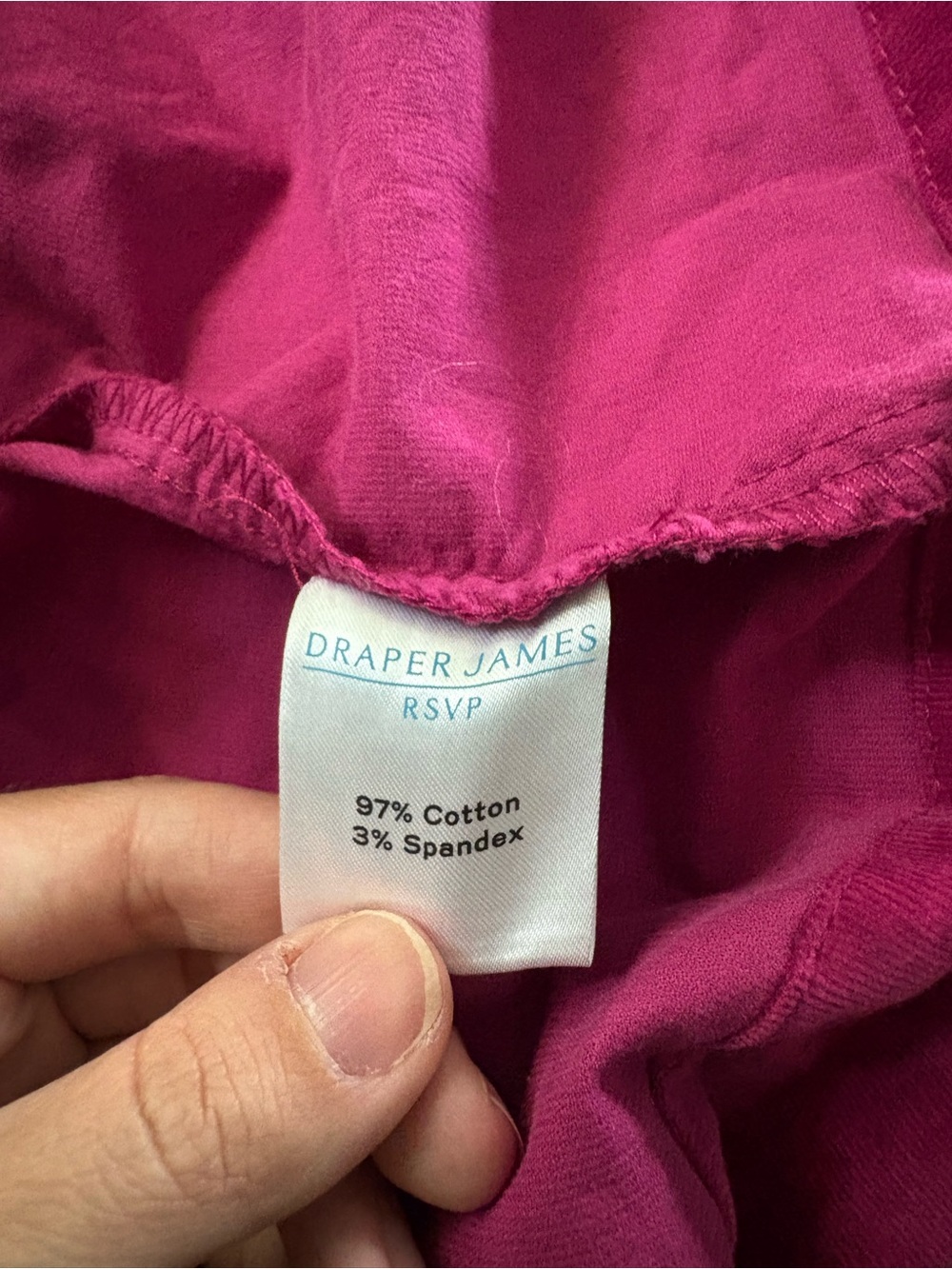 Draper James Raspberry Corduroy Button Front Belted Shirt Dress XL - Picture 11 of 12